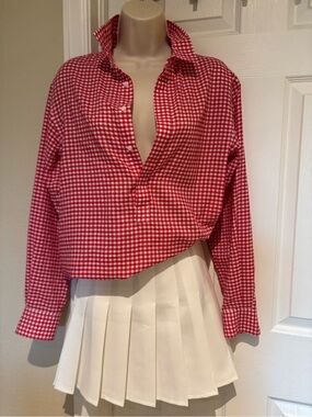 Daniel Cremieux Red Gingham Button-Down Shirt